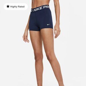 Nike Pro 3" Shorts in Obsidian/White, Size S